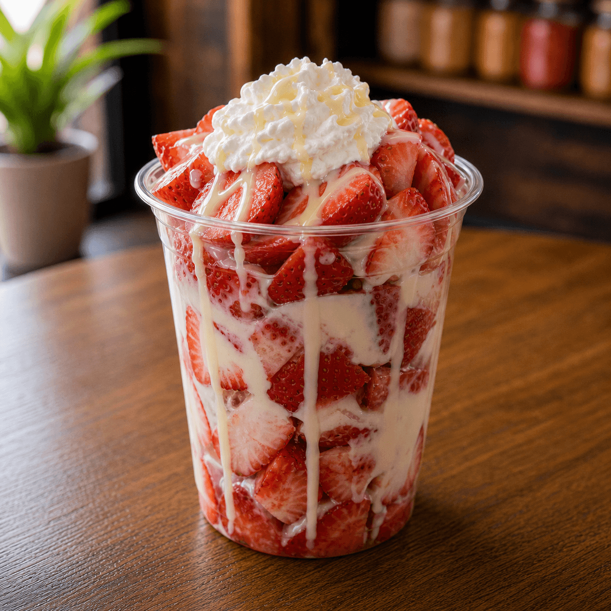 Referencia de fresas con crema